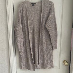Cozy Beige Open-Front Sweater